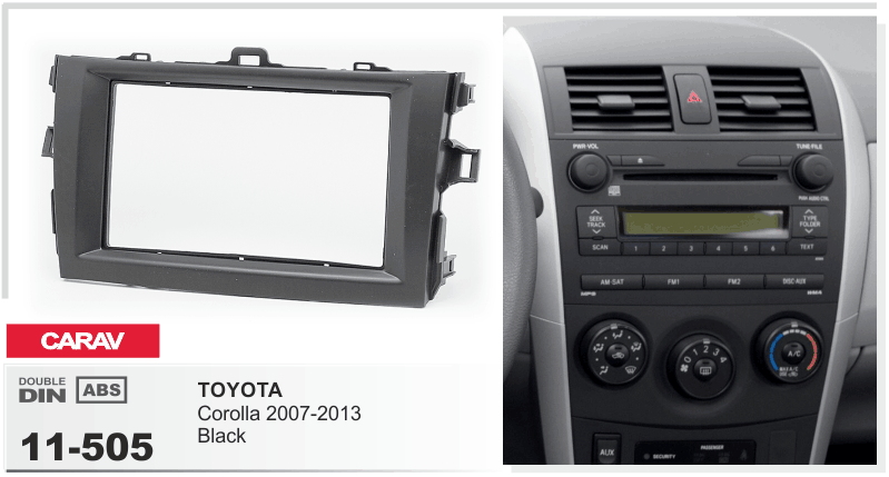 90011505- 2-Din Toyota Corolla 2007-2013 (Black)