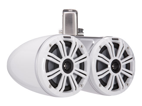 45KMTDC65W- Kicker Marine 45KMTDC65W Loaded Marine Cans White on White