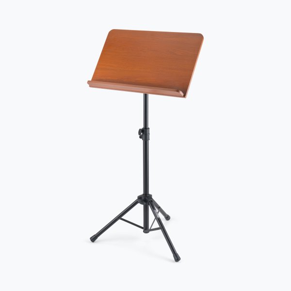 On Stage SM7312W Music Stand w/ Wide Rosewood Bookplate