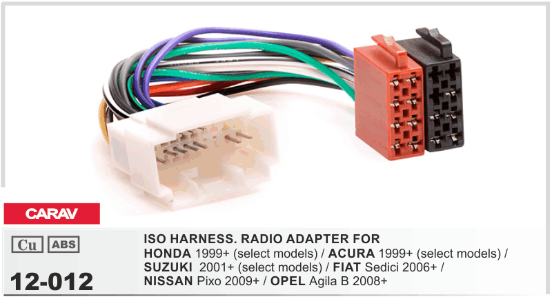 ISO Harness Honda / 99-05 Suzuki 01+