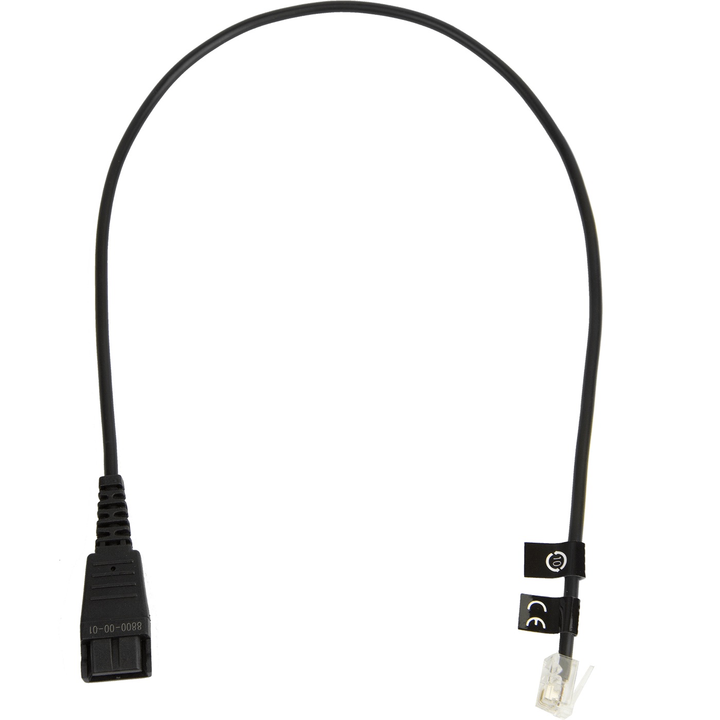 Jabra - QD CORD TO RJ10. Straight. 0.5 Meters. Standard-Allocation