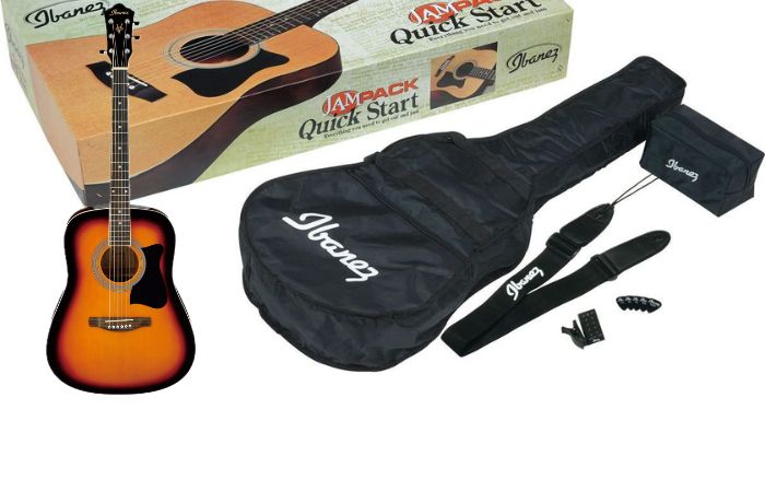 Ibanez Acoustic Guitar.accessories Include GIG BAG. Tuner. Strap. Picks