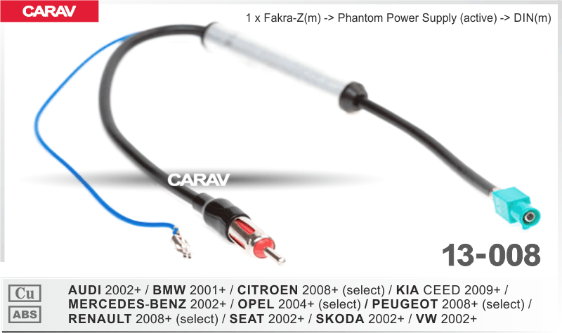 Antenna Adaptor Audi / Merc / Seat / Skoda / VW