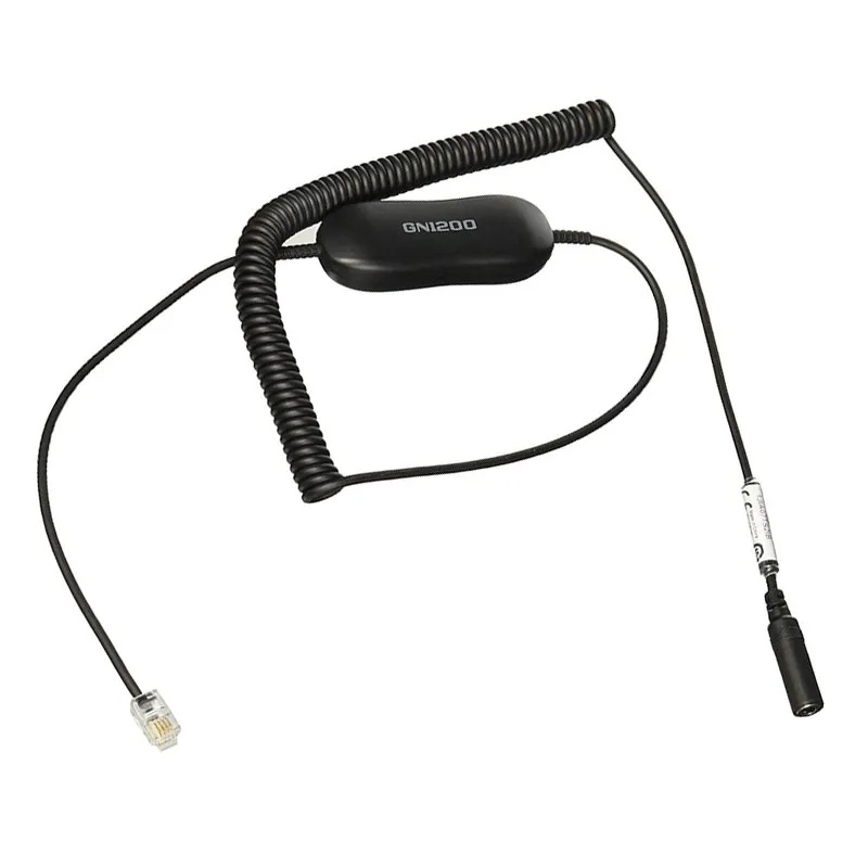 Jabra - DESK Phone Cable FOR Jabra - Evolve - RJ9 TO 3.5 MM 2M Cisco Models: 69XX. 79XX 8961. 99XX