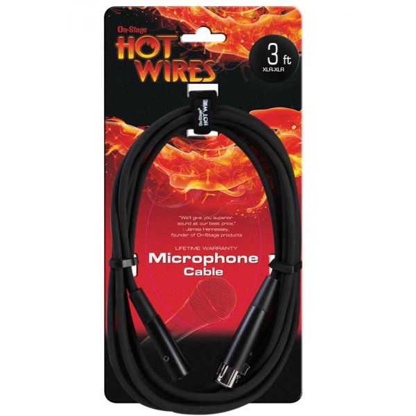 ON Stage MC12-3 MIC Cable (3FT.  0.9M XLR-XLR)