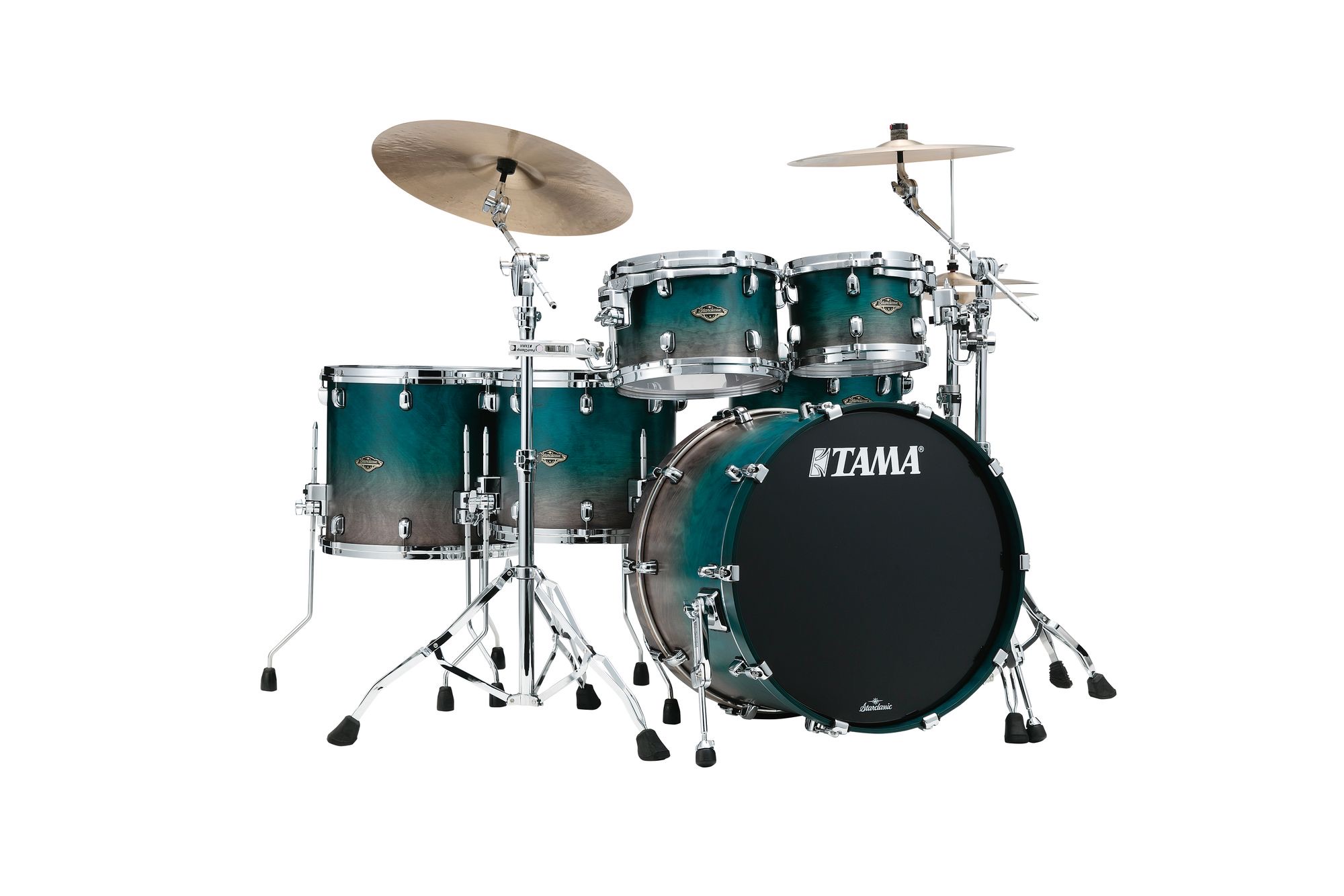 Tama Starclassic Walnut Birch 5pc Drum Kit. No Snare
