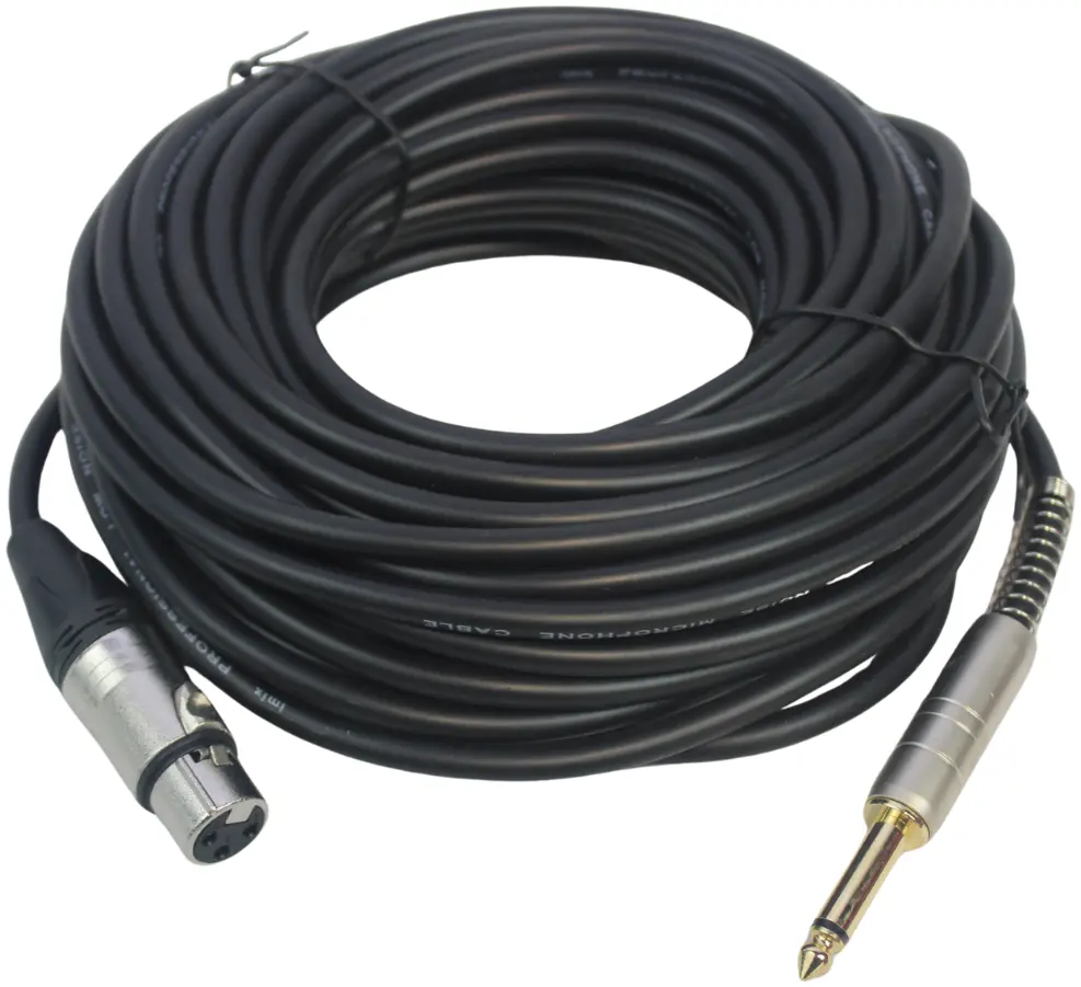 IMCJ15 Professional Low Noise Microphone XLR To Jack Cable 15M