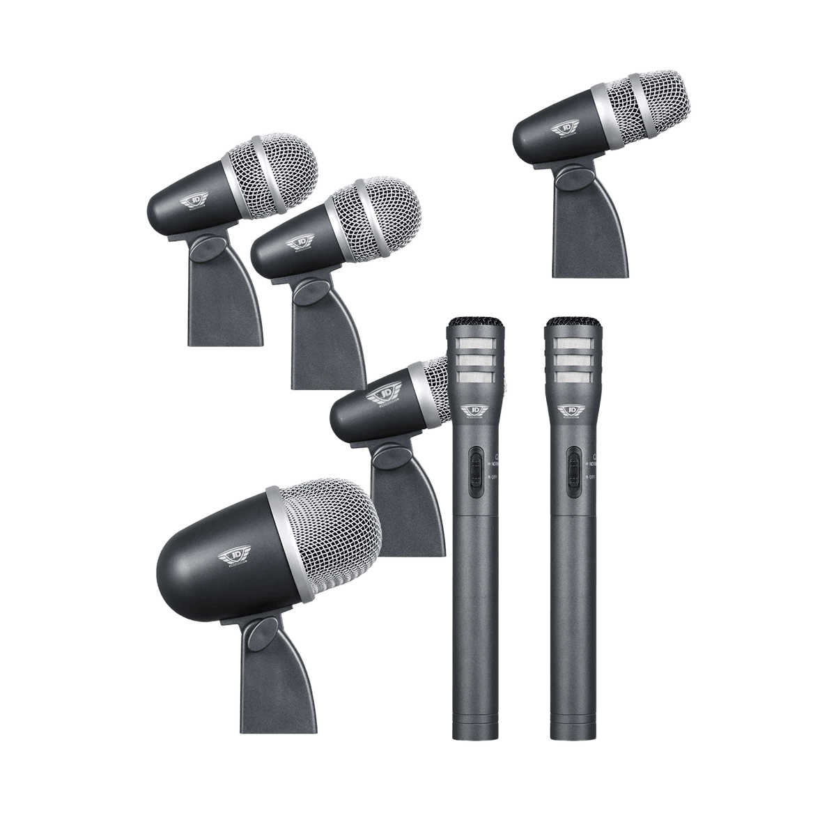 JD Percussion 7 Piece Drum Mic Set