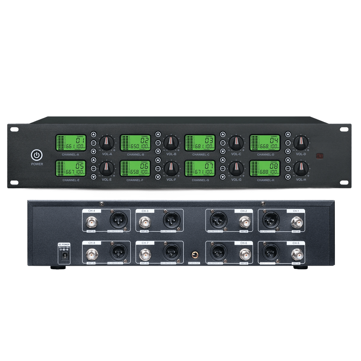 K-8008 MK2 8 Channel Wireless Microphone Receiver UNIT