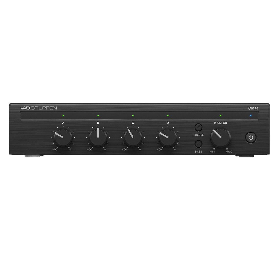 Lab Gruppen CM‑41 Commercial Mixer with 4 Inputs and 1 Output