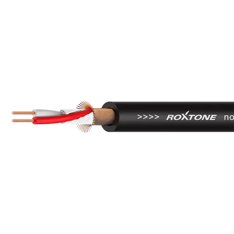 Roxtone Microphone Cable 2CORE Screen 6.0MM Black 100M
