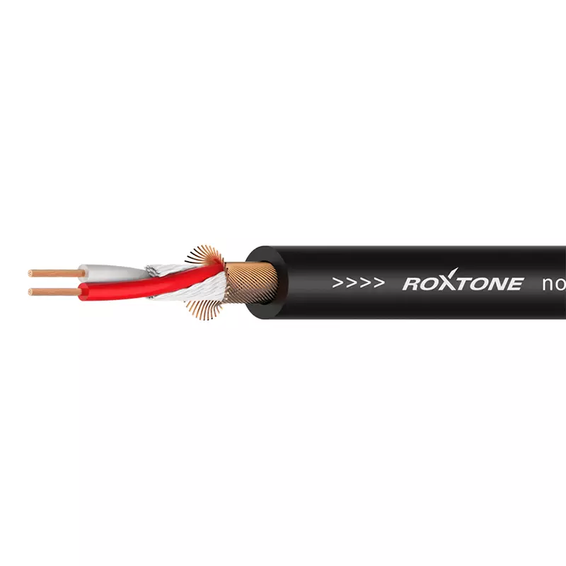 Roxtone Microphone Cable 2CORE Screen 6.0MM Black 100M