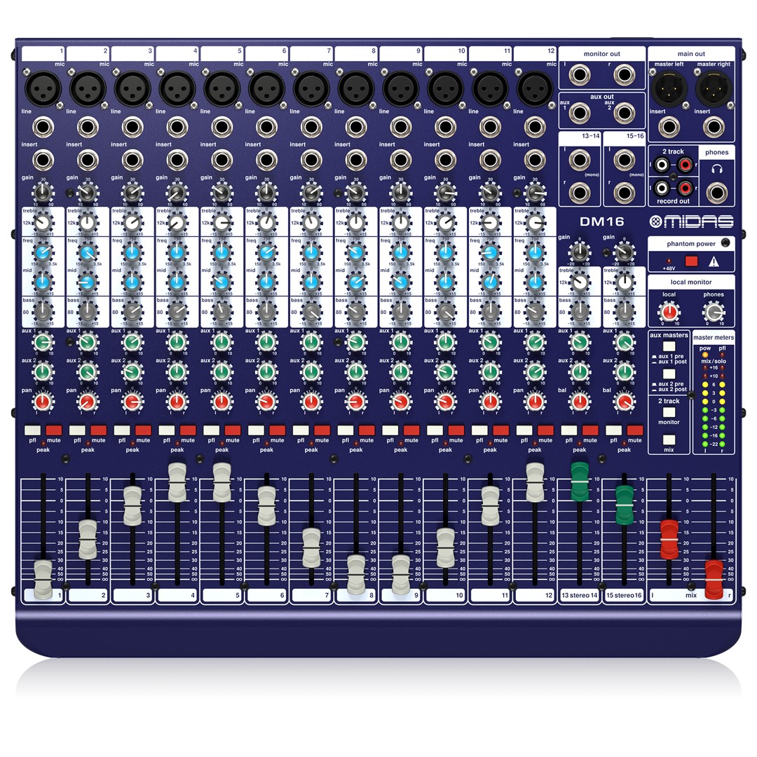 Midas DM-16 16 Input Analogue Mixer