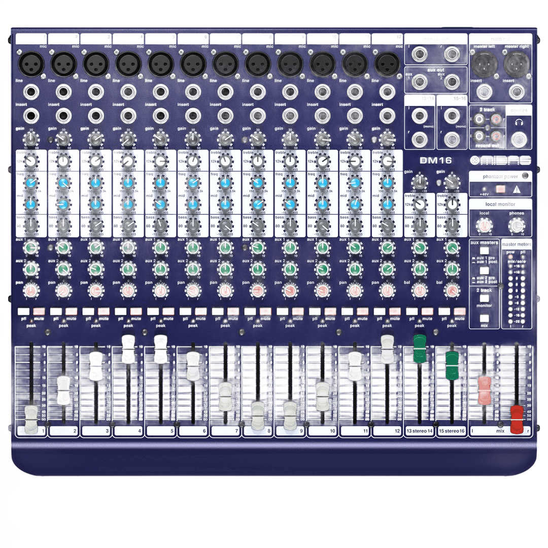 Midas DM-16 16 Input Analogue Mixer