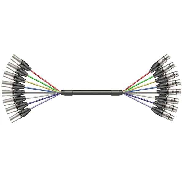 Roxtone Stage LOOM 8X XLR MALE 8X XLR Female 3M
