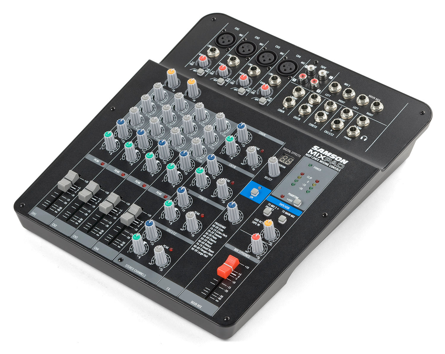 Samson MXP 124FX Compact 12-Channel Analog Stereo Mixer with Effects and USB