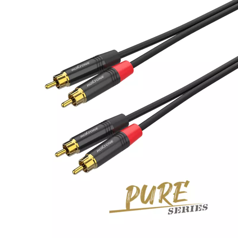 Roxtone PURE Series Signal LEAD 2X RCA MALE 2X RCA MALE 2M