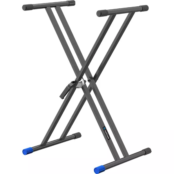 Roxtone Keyboard Stand Double Brace 4.5KG Black 65KG LOAD Capacity