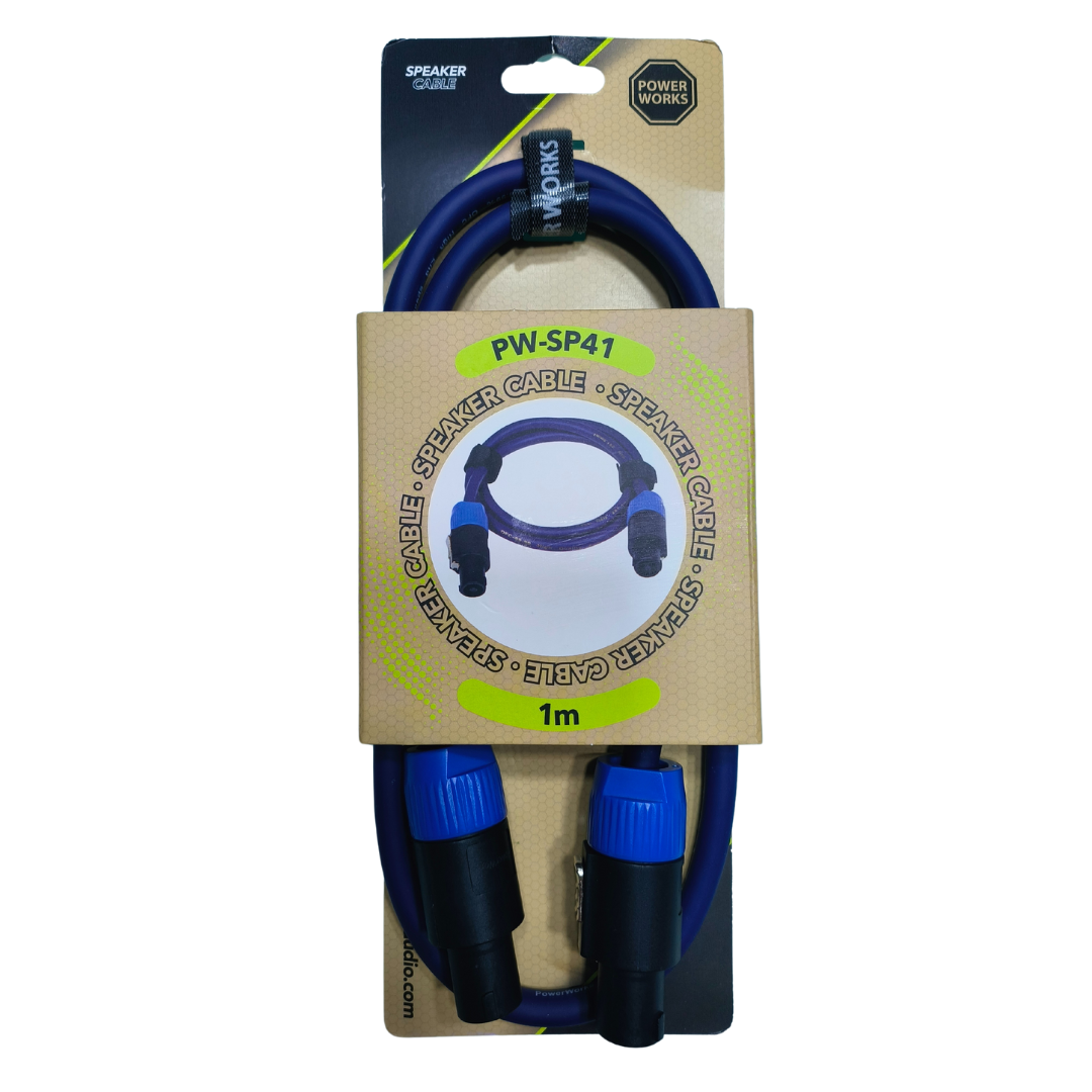 Powerworks PW-SP41 1M Speakon TO Speakon Cable