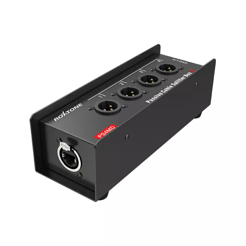 Roxtone CAT Snake Splitter BOX 4X XLR MALE  Ethercon RJ45