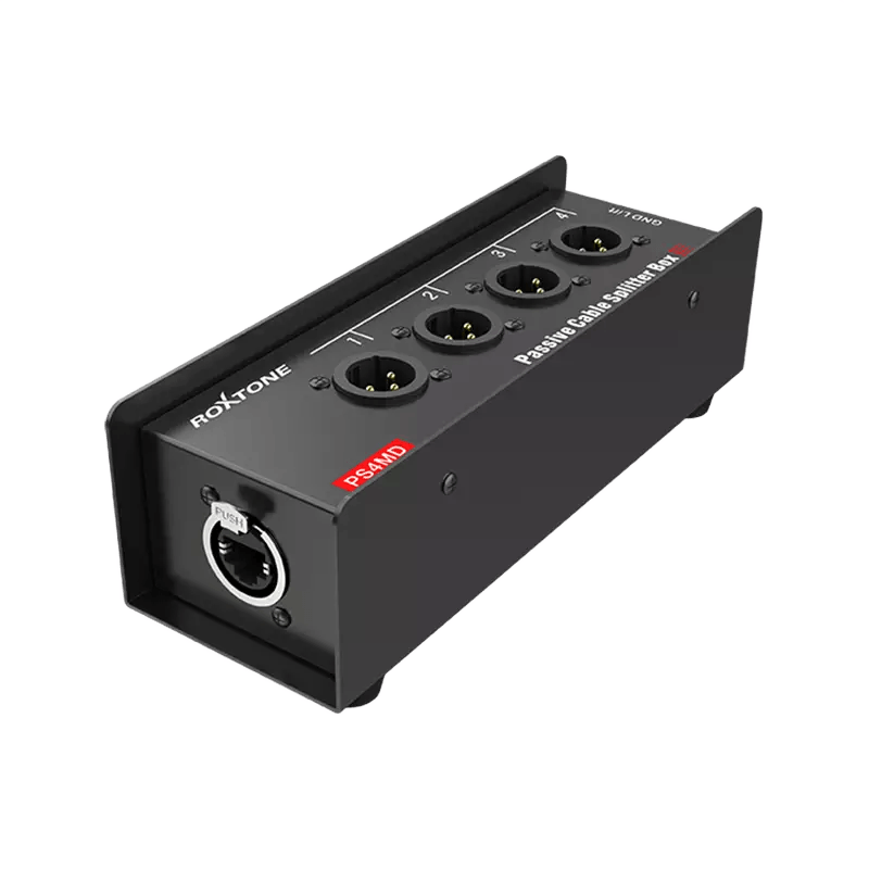 Roxtone CAT Snake Splitter BOX 4X XLR MALE Ethercon RJ45