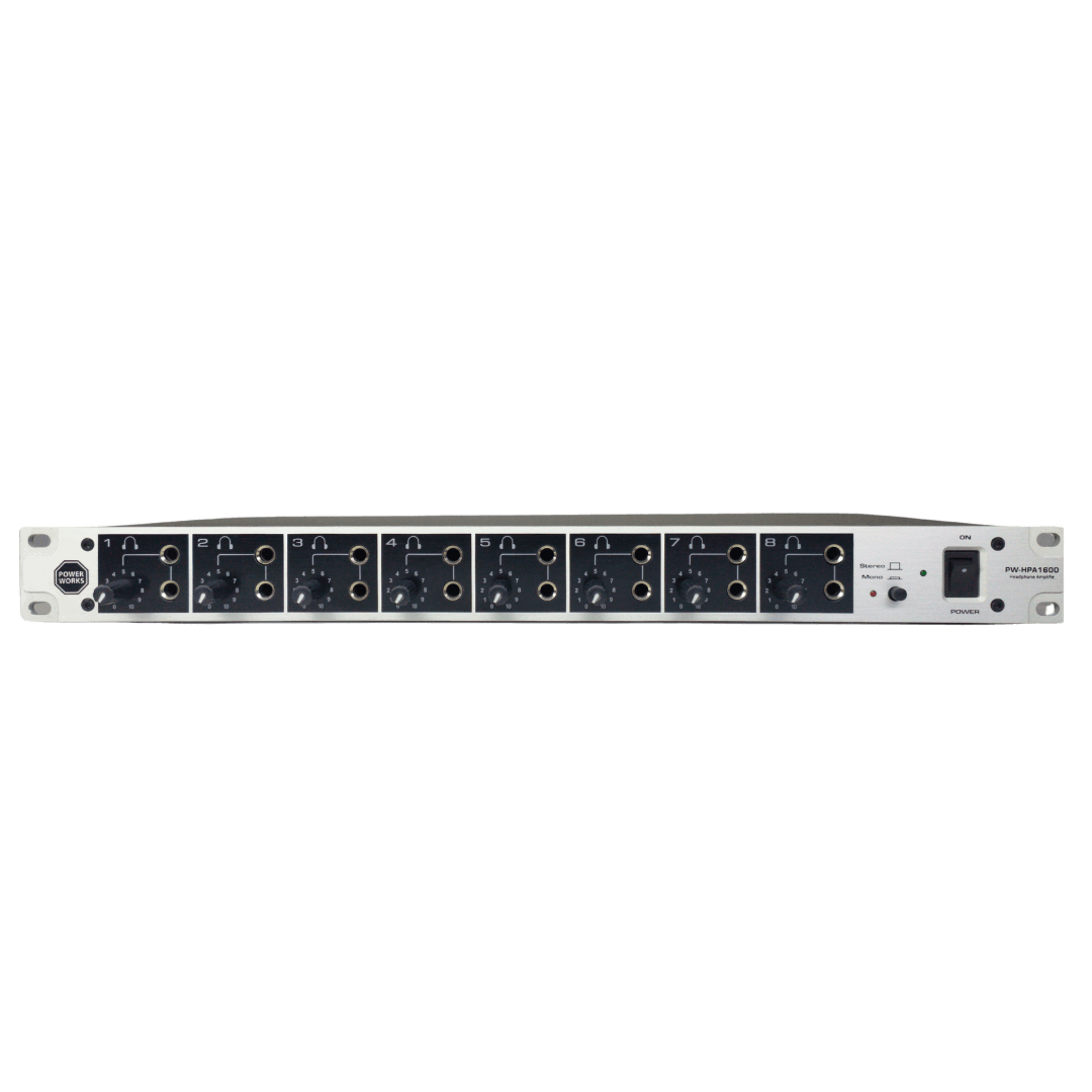 Powerworks PW-HPA-1600 RACK Mounted Headphone Amplifier
