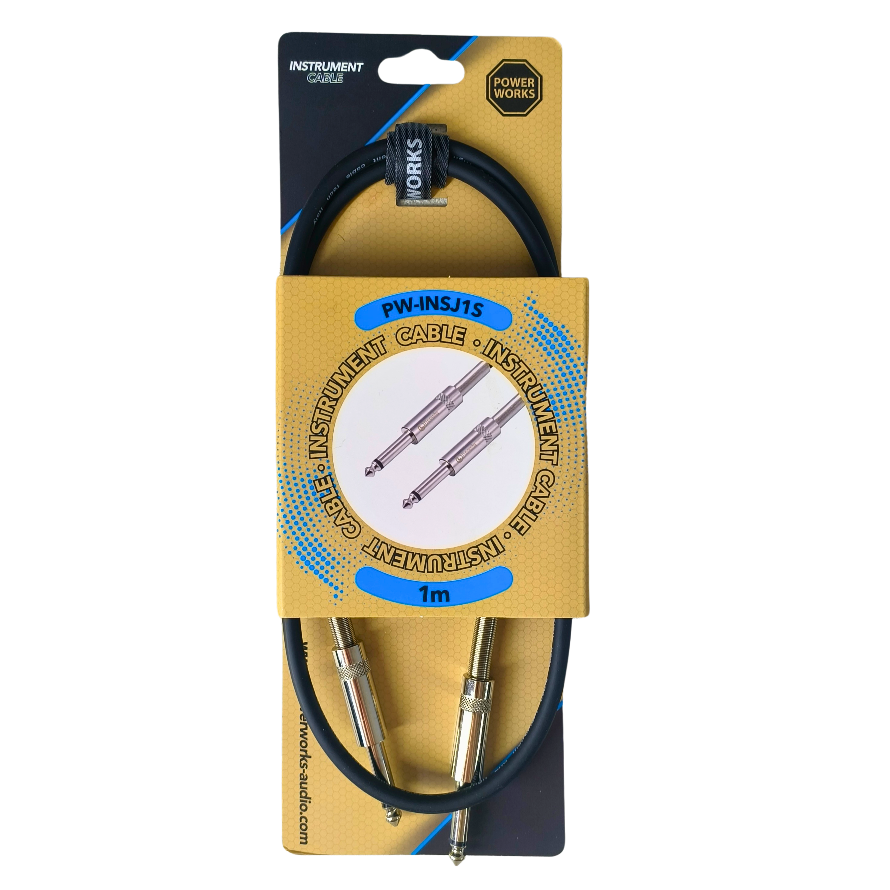 Powerworks PW-INSJ1S 1M Instrument Cable-Silver Monojack