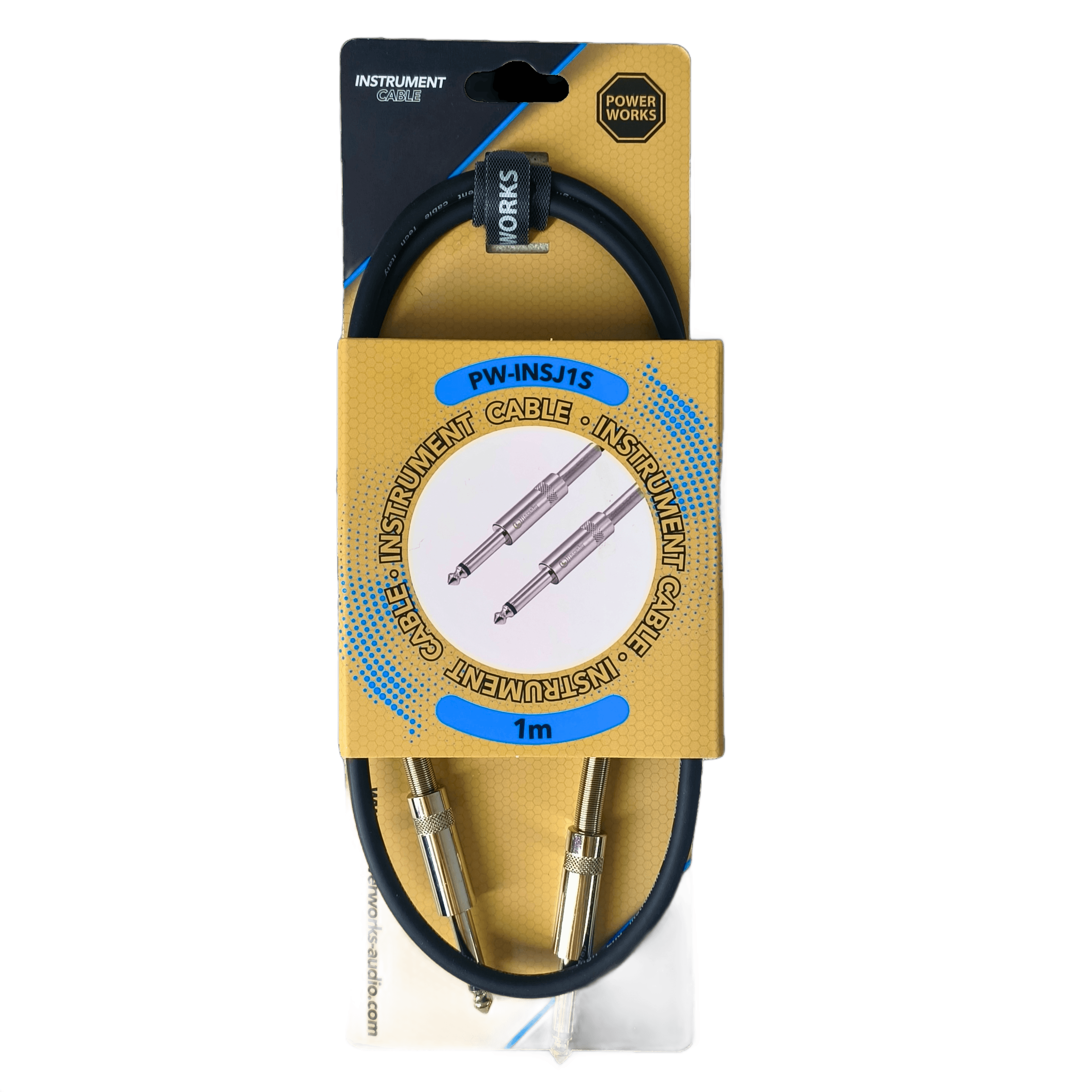 Powerworks PW-INSJ1S 1M Instrument Cable-Silver Monojack