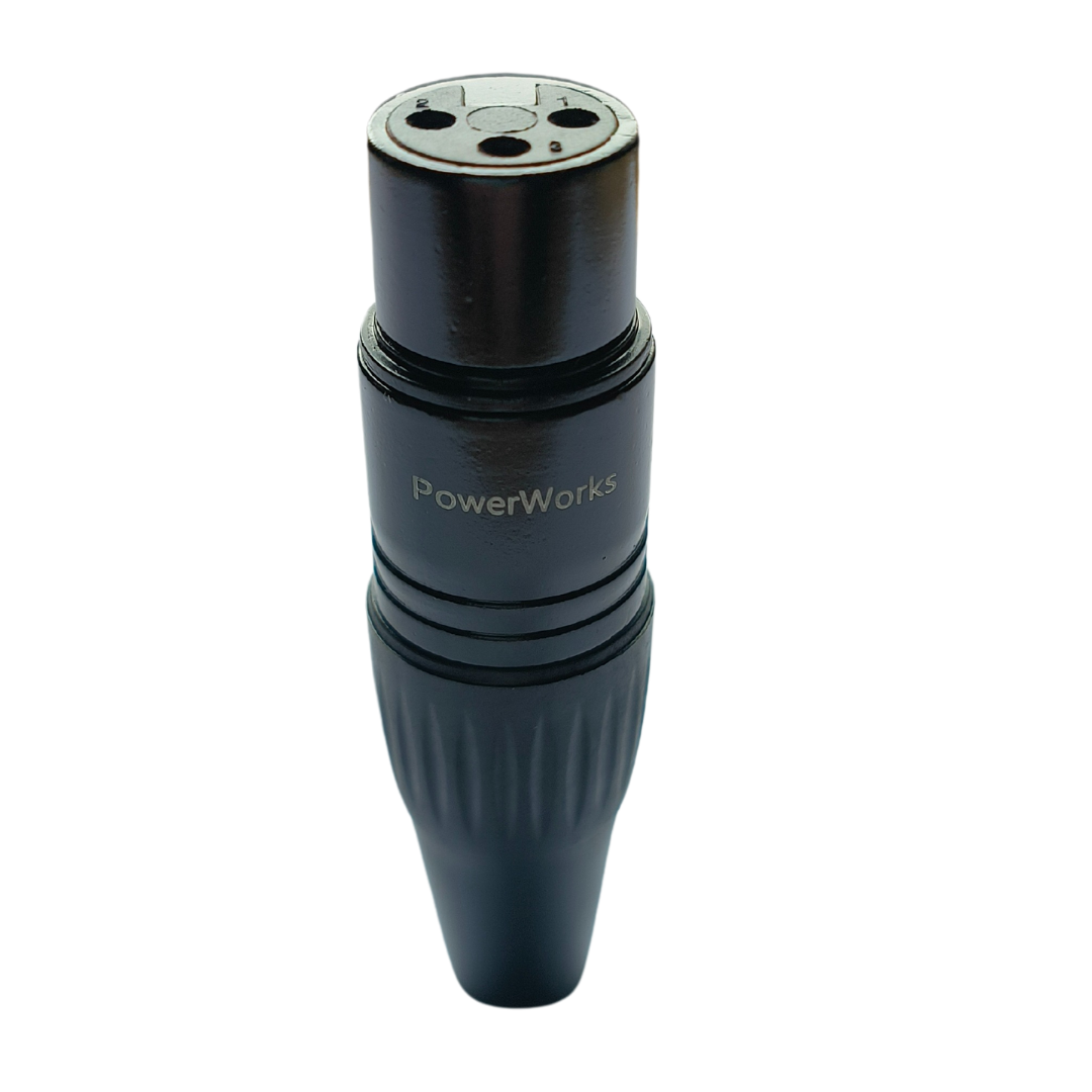 3 PIN Female Black XLR Connnector