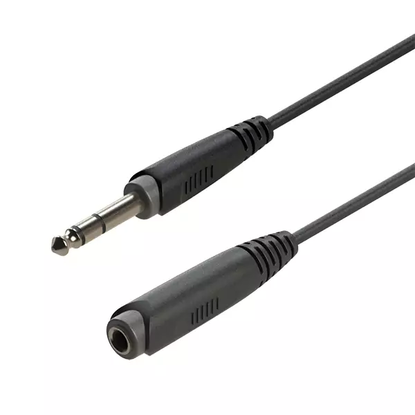 Roxtone Samurai Series Signal LEAD 6.3MM Stereo MALE 6.3MM Stereo Female 3M