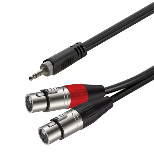 Roxtone Samurai Series Signal LEAD 3.5MM Stereo MALE 2X XLR Female 2M