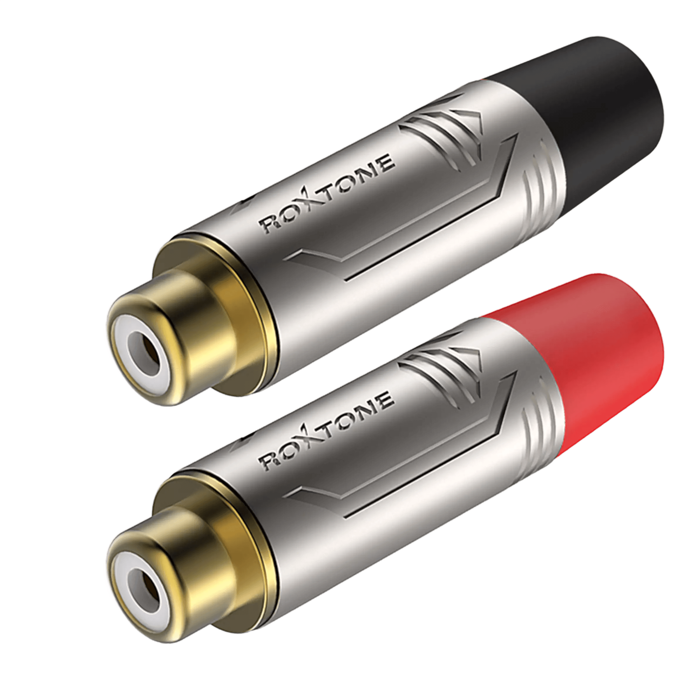 Roxtone Connector PAIR RCA Inline Female RED Black