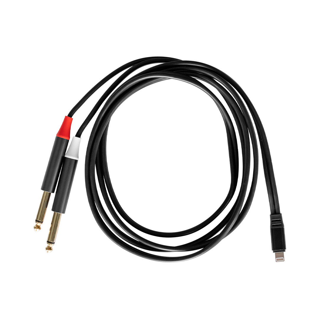 RUBIQUBE PDMJ lightning to dual 6.3mm mono jack 1.8m