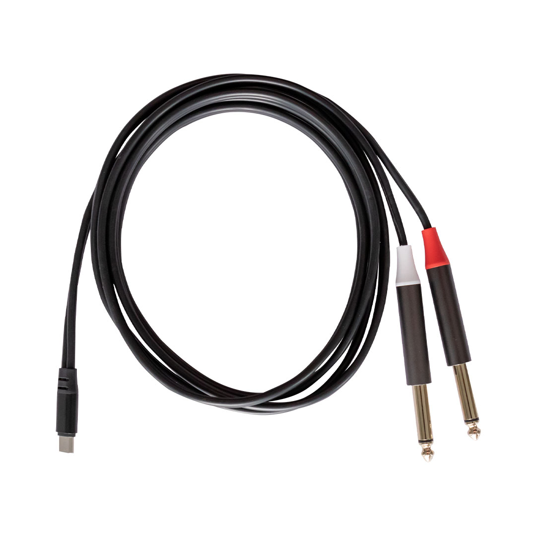 rubiQube CDMJ Type C to dual 6.3mm mono jack 1.8m