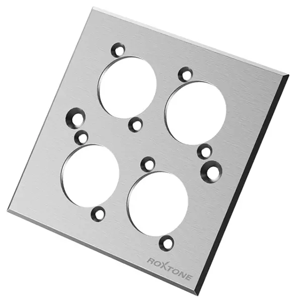 Roxtone Wallplate 4X Insert Silver