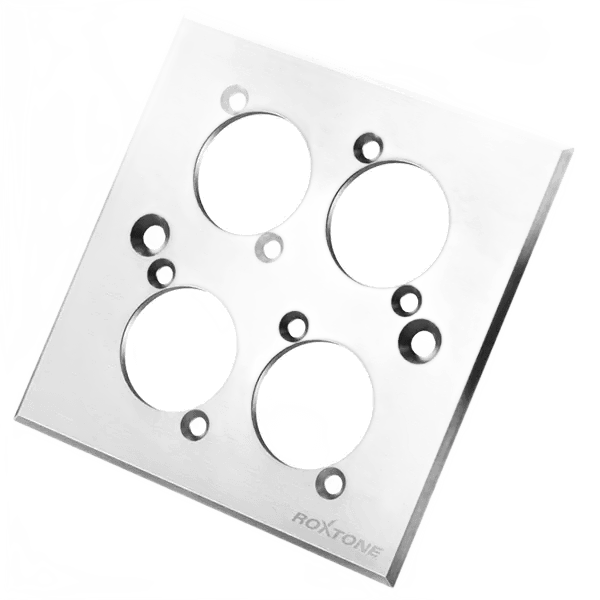 Roxtone Wallplate 4X Insert Silver