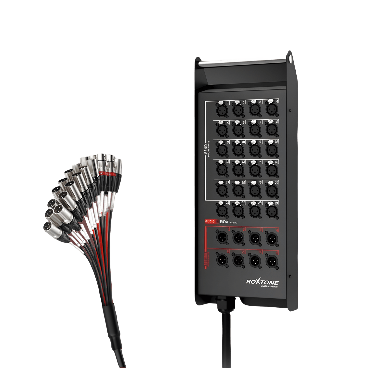 Roxtone Stage Snake 24X XLR MALE TO 8X XLR Female 30M