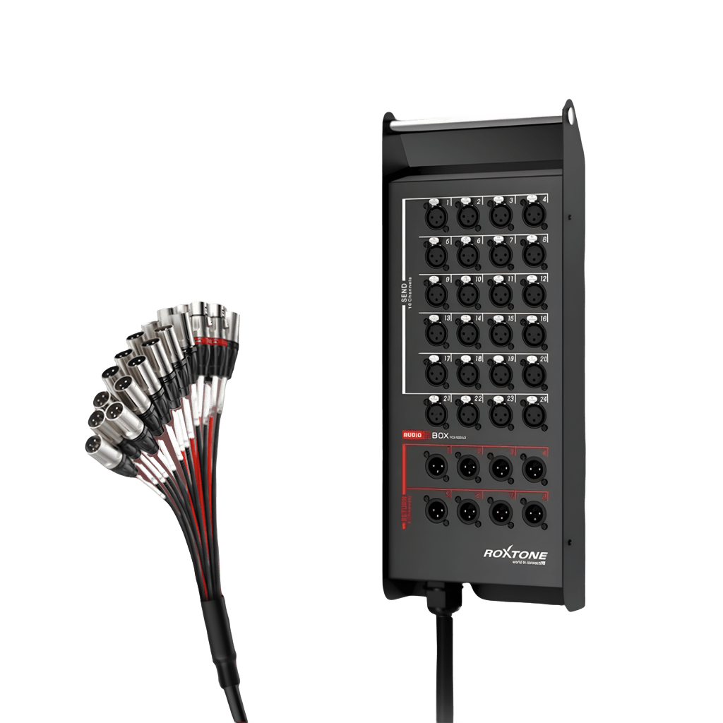 Roxtone Stage Snake 24X XLR MALE TO 8X XLR Female 50M