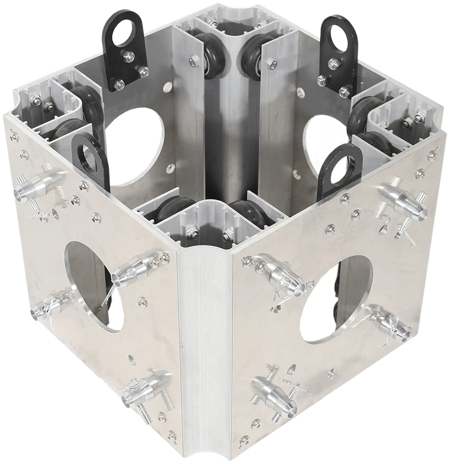 Movable 4-Way Sleeve Block For Truss
