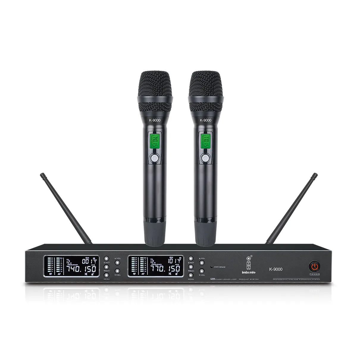 K9000 UHF Adjustable Frequency Wireless Microphone