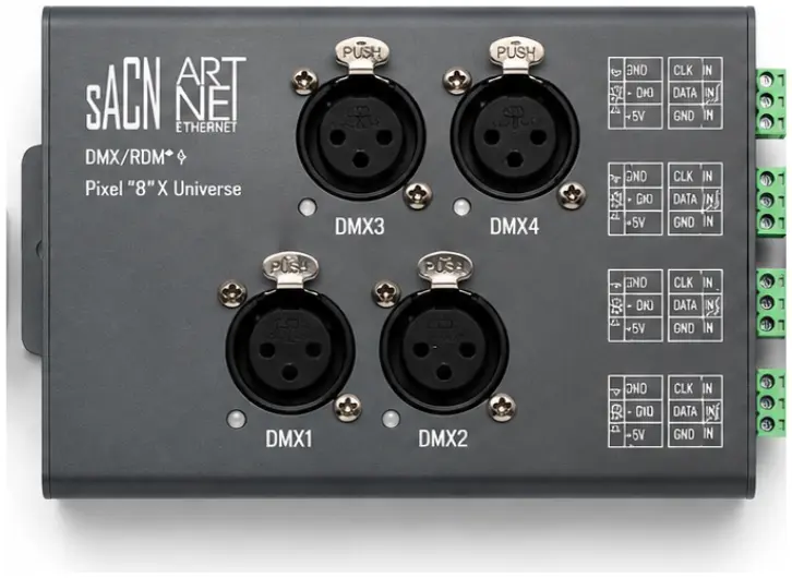 SACN ART-NET TO Dmx/rdm Pixel Controller 4 PORT Ethernet Lighting Interface
