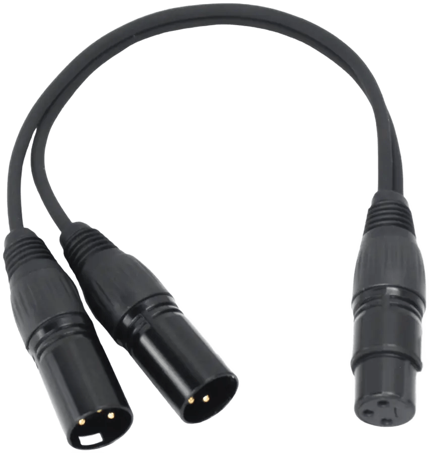 PURE LINK PLK-XLRF-2XLRM Y Cable - XLR Female TO 2 XLR MALE (30 CM)