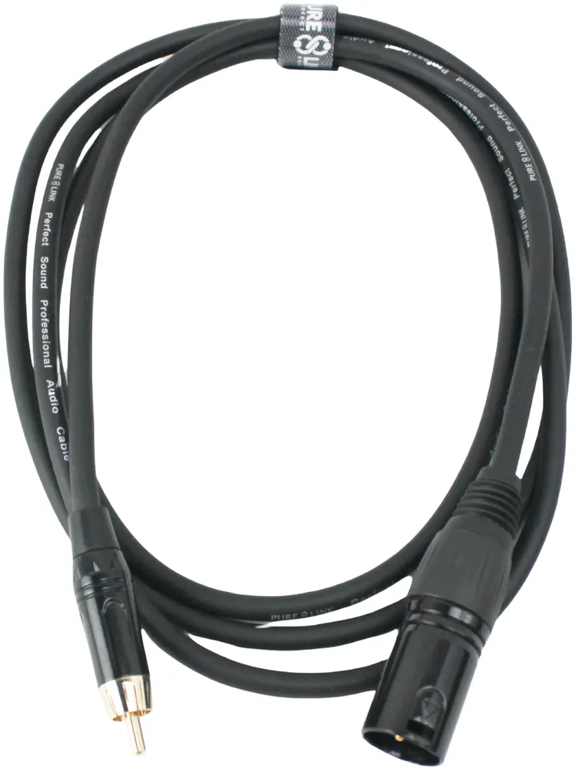 PURE LINK PLK-XLRM-RCA XLR MALE TO RCA Audio Cable - 1.8 Meter