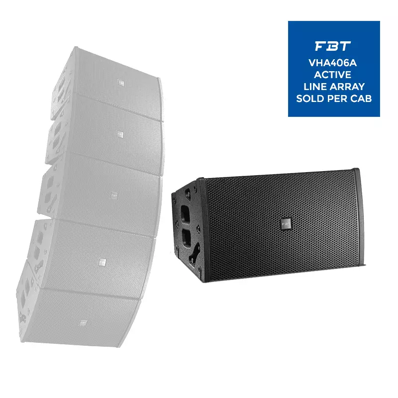 FBT HORIZONVHA406A LINE Array Active Speaker 4X 6.5INCH Black 600W 300W