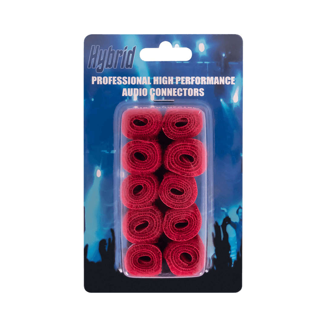 Hybrid Velcro Cable Straps 250mm Red