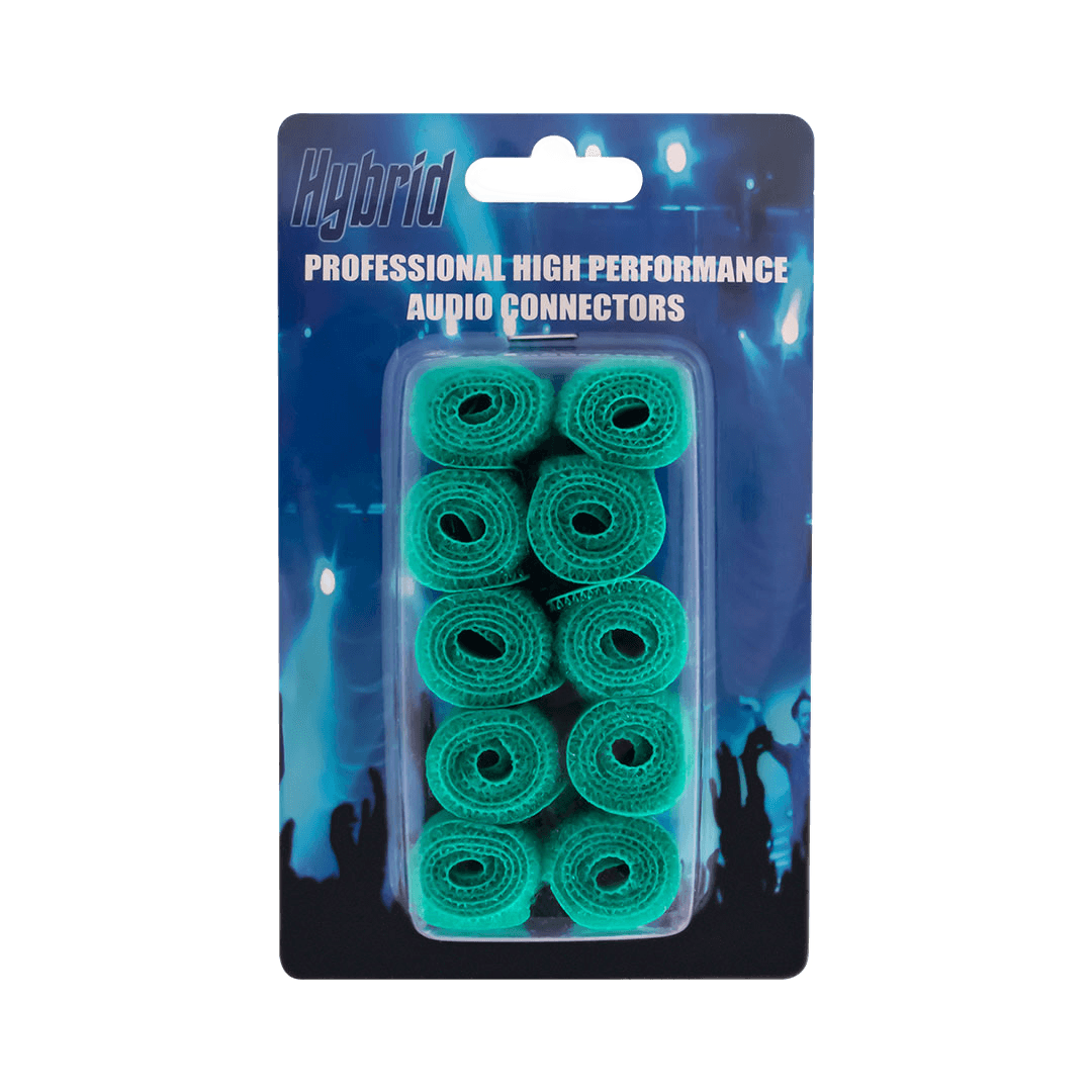 Hybrid Velcro Cable Straps 250mm Green