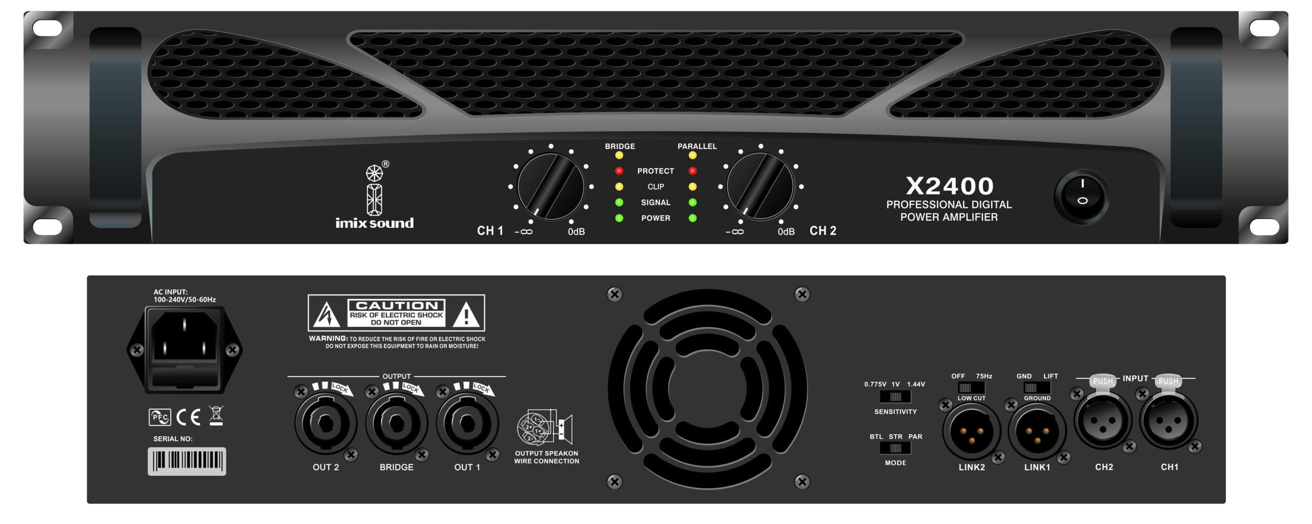 X2400 2 Channel Power Amplifier