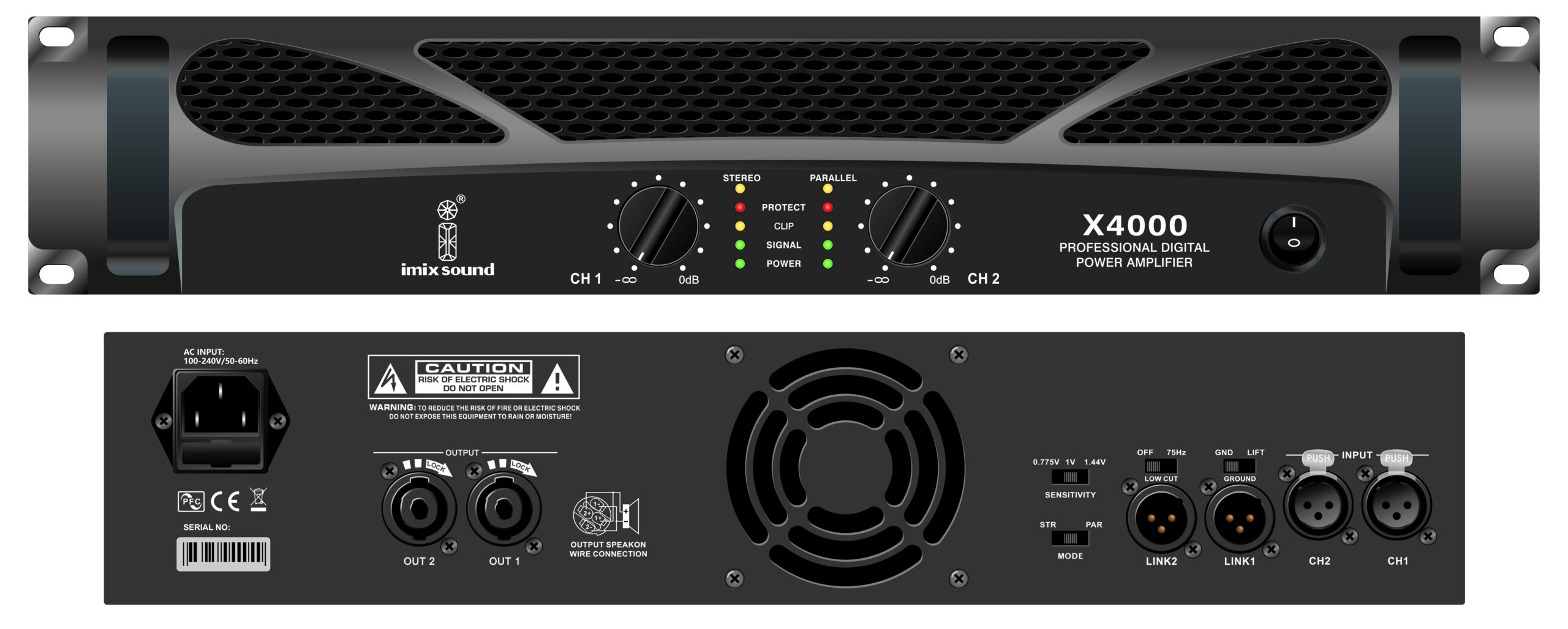 X4000 2 Channel Power Amplifier